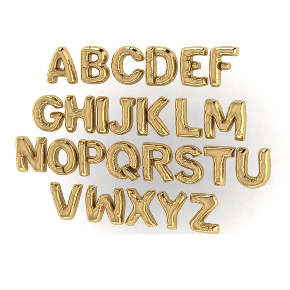 Diamond Girl Bubble Letter '18k Gold Plated'