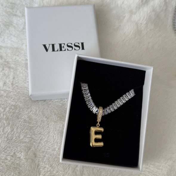 Diamond Girl Bubble Letter '18k Gold Plated'