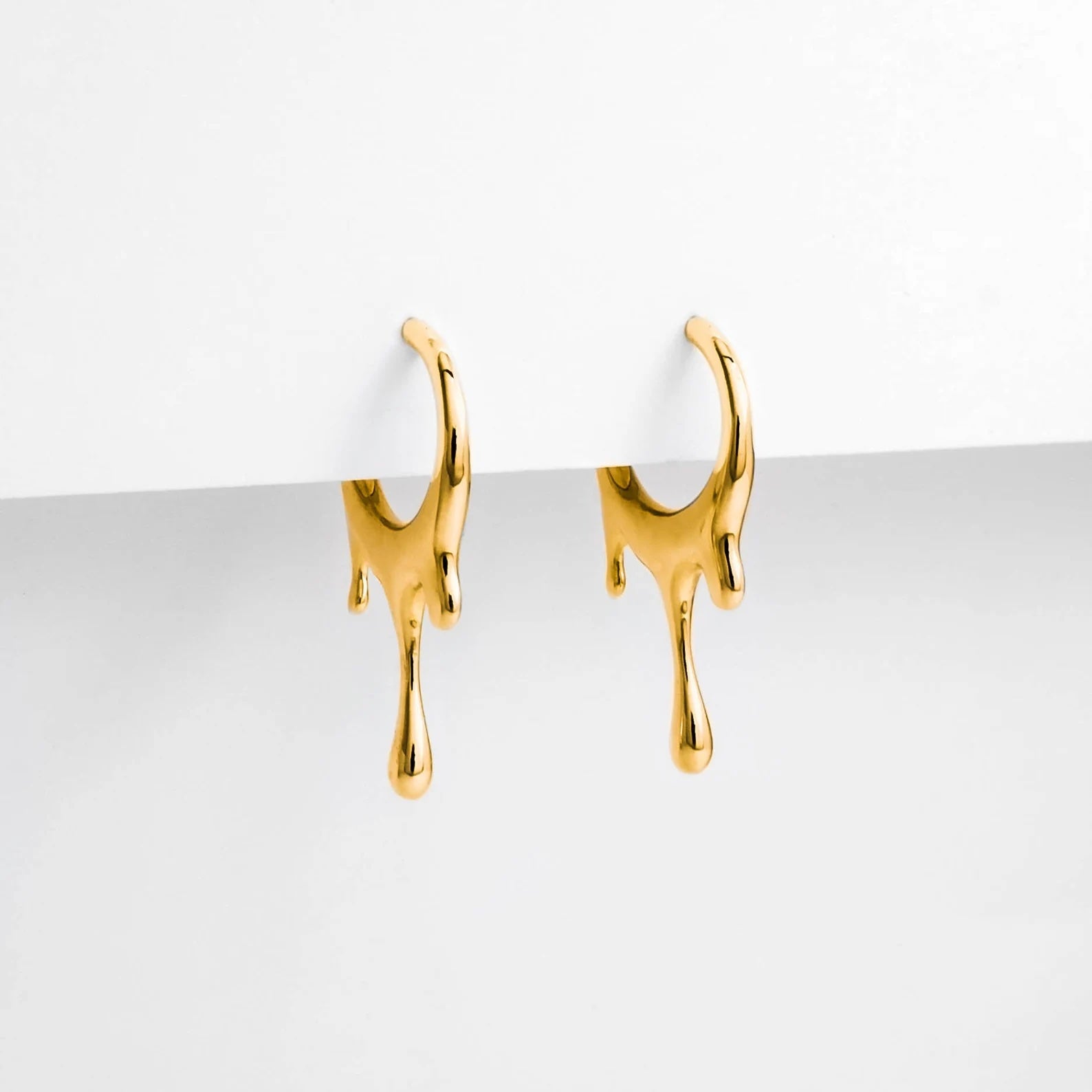 Dripping Gold Earrings '18k Gold Plated'